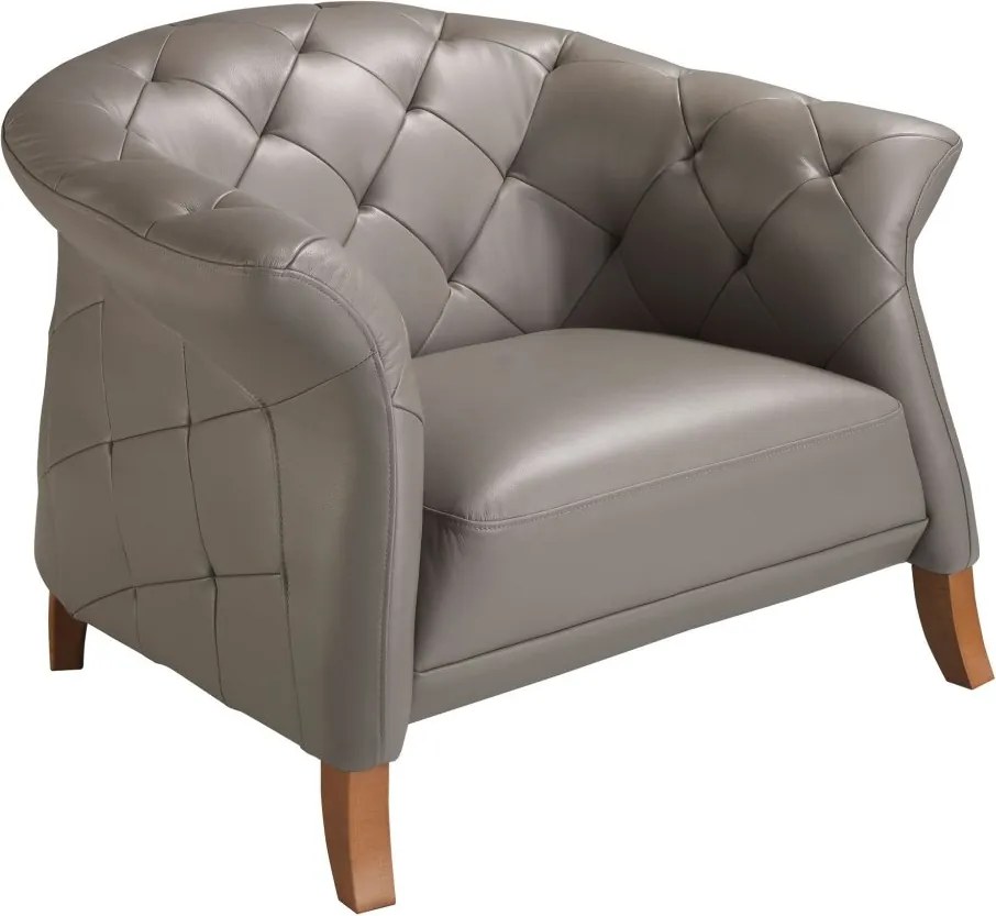 Fotoliu design LUX Chester Grey Leather