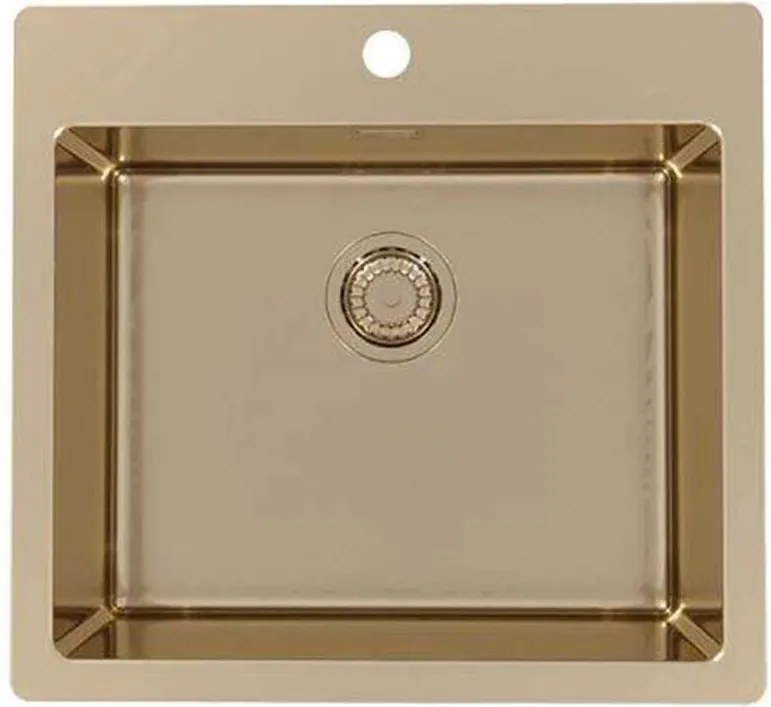 Chiuveta inox Alveus Pure 70 finisaj bronz 57x53 cm
