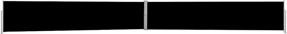 vidaXL Copertină laterală retractabilă de terasă, negru, 140 x 1200 cm