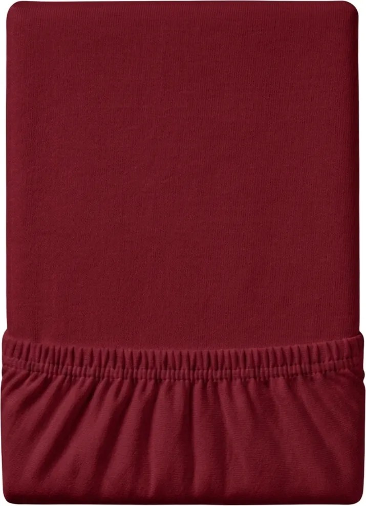 Cearsaf Jersey EXCLUSIVE cu elastic 90x200 cm visiniu Gramaj (densitatea fibrelor): Lux (190 g/m2)