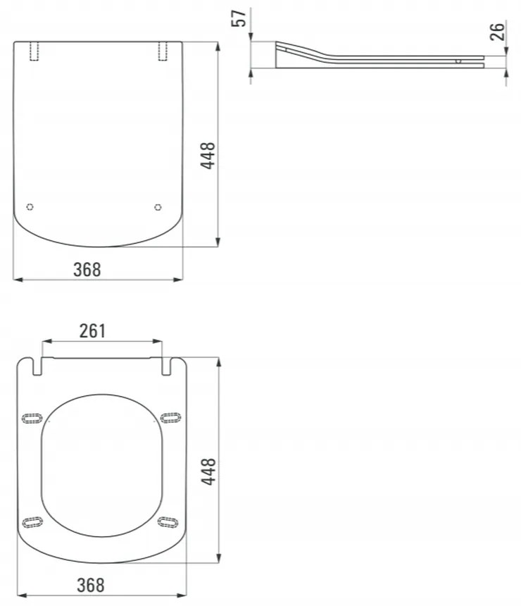 Capac wc soft close slim Deante, Anemon