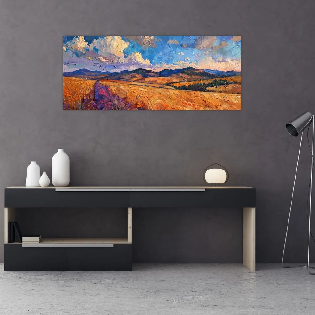 Tablou - Pictură în ulei de peisaj (120x50 cm)