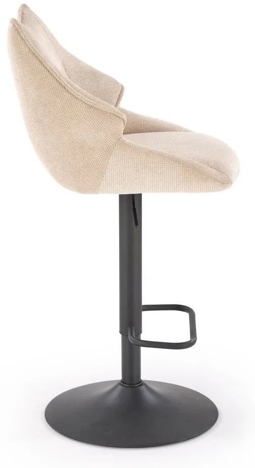 Scaun de bar H122 bej/negru