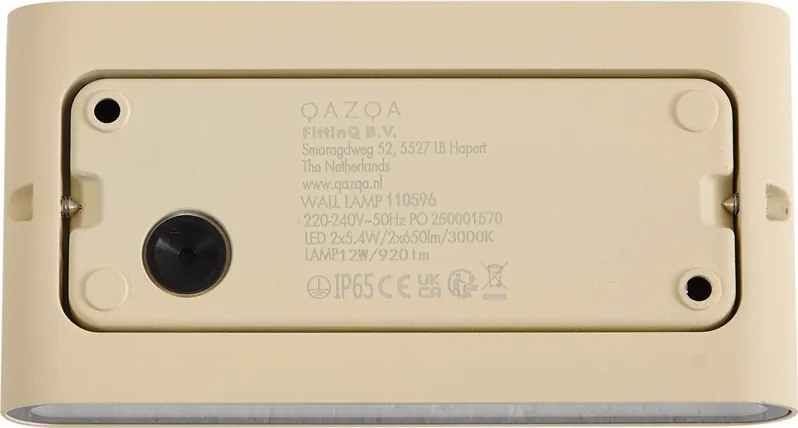 Lampă modernă de perete pentru exterior bej 17,5 cm incl. LED IP65 - Batt