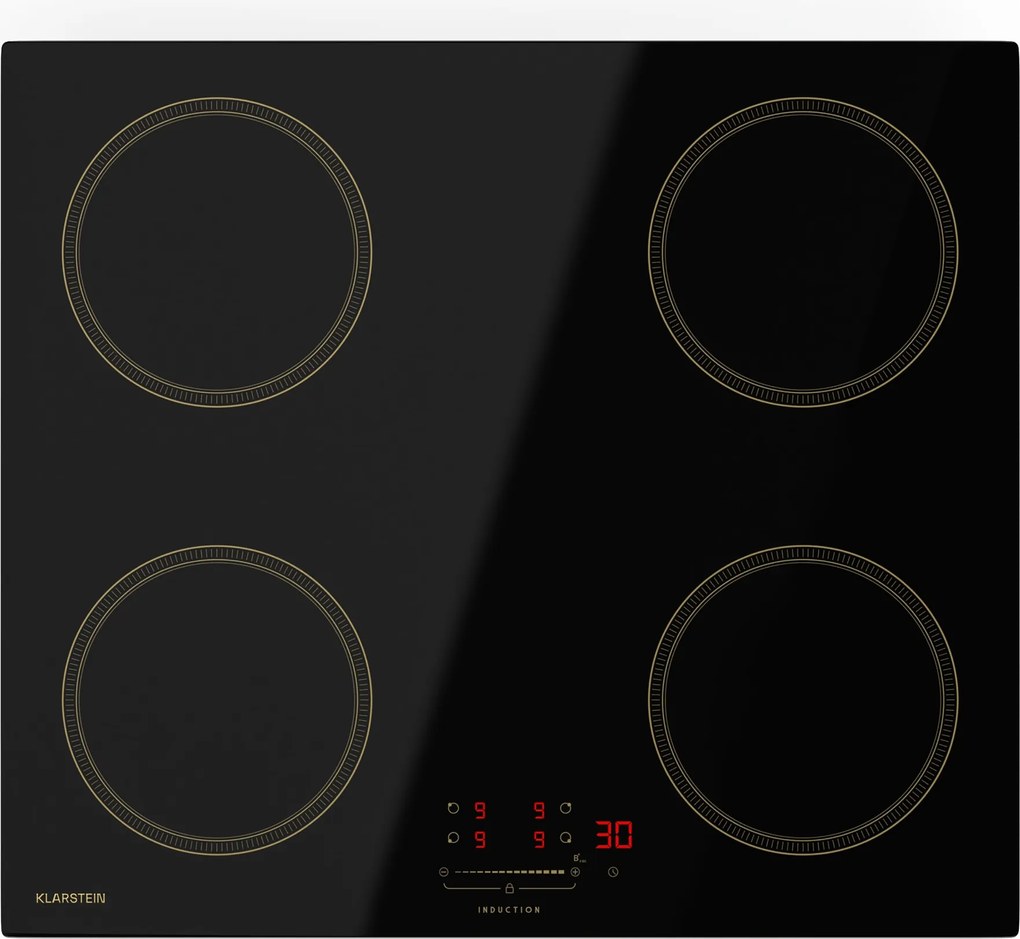 Klarstein Plită cu inducție Victoria, 60 cm, 4 plite, glisantă, funcție Boost