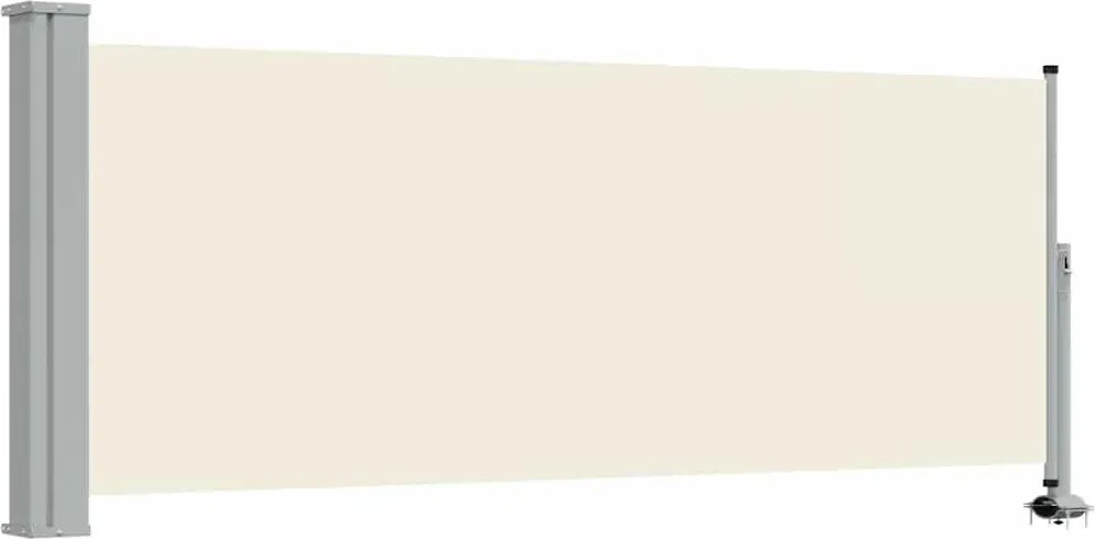 vidaXL Copertină laterală retractabilă de terasă, crem, 100 x 300 cm