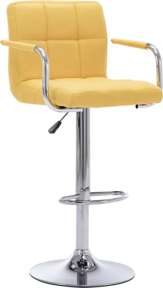 vidaXL Scaun de bar, galben, material textil