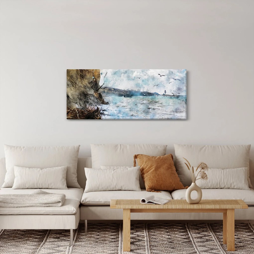 Tablou - Recif, acuarelă (120x50 cm)
