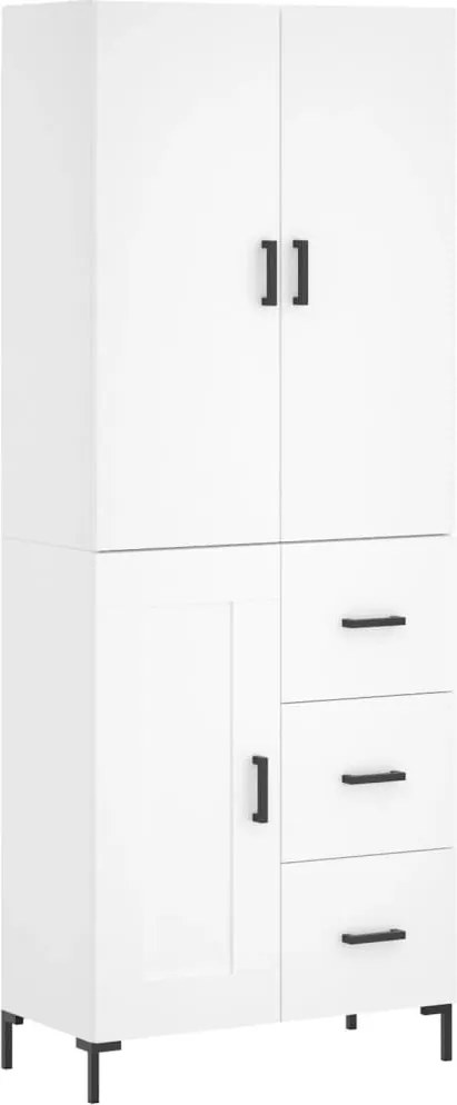vidaXL Dulap înalt, alb, 69,5x34x180 cm, lemn compozit
