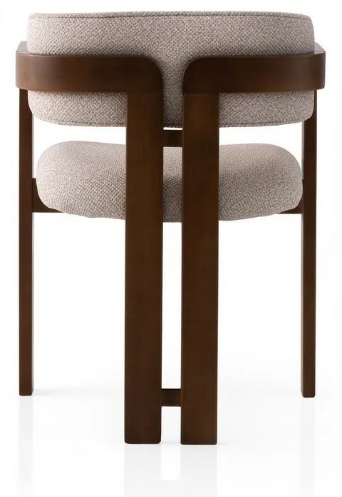 Scaun de sufragerie Cozy Cream and Walnut