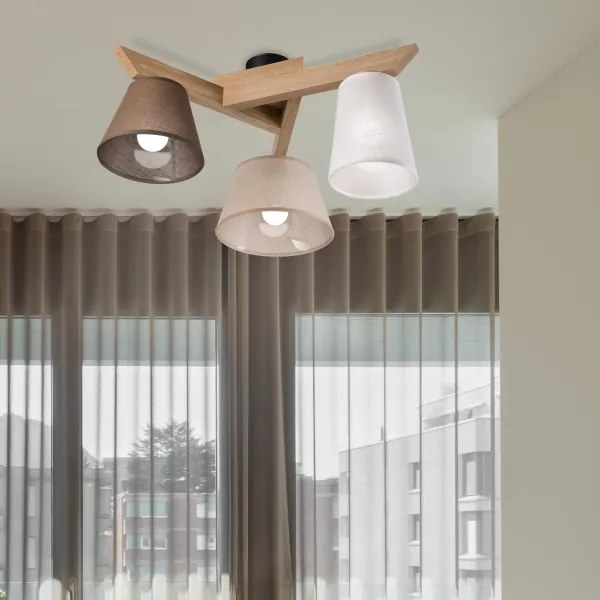 Lustră aplicată Brilagi ANTHONY 3xE14/40W/230V stejar