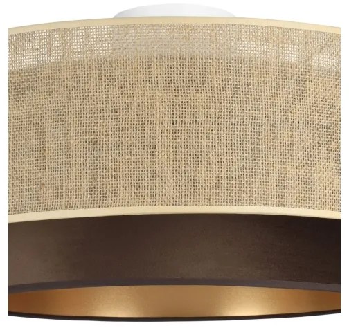 Plafonieră SARTA Ø 45 cm, 1xE27/60W/230V, maro/iută