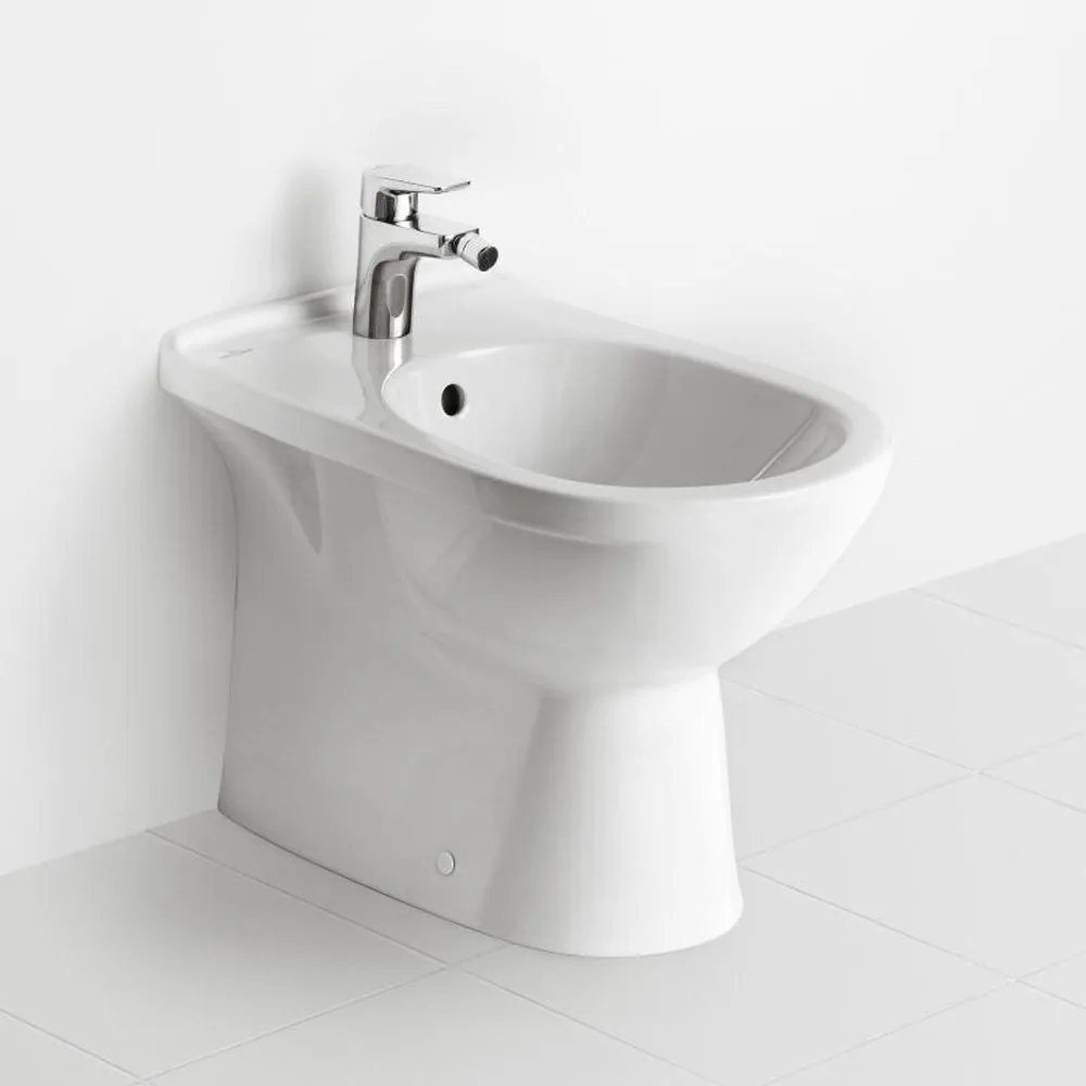 Bideu cu montaj pe podea 360x560x400 mm, 1 orificiu pentru baterie, alb alpin