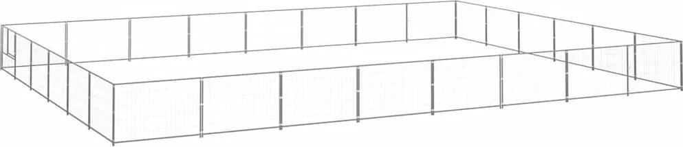vidaXL Padoc pentru câini, argintiu, 48 m², oțel