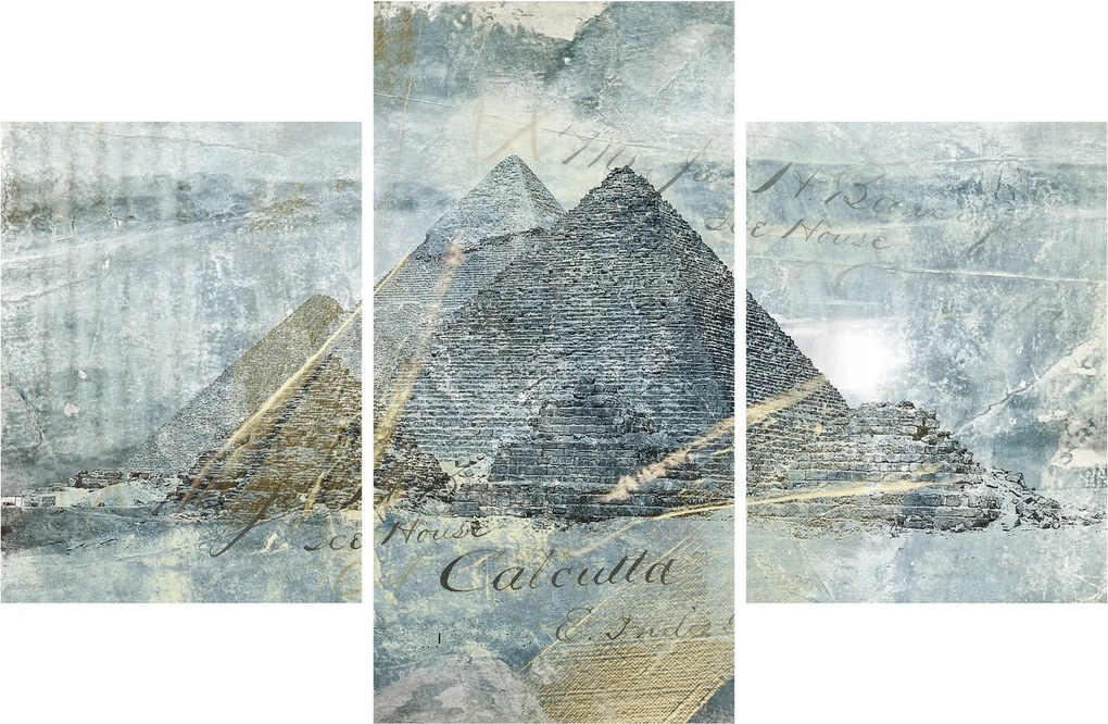 Tablou - Piramide în filtru albastru (90x60 cm)