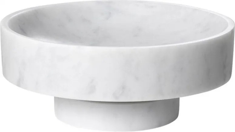 Bol/ Obiect decorativ din marmura Santiago alb 114611 HZ