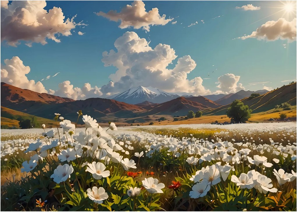 Tablou pe sticlă - Peisaj liniștit (70x50 cm)