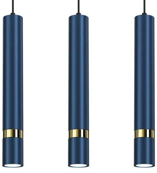Candelabru cu cablu JOKER, 3x GU10, 25W, 230V, albastru/auriu