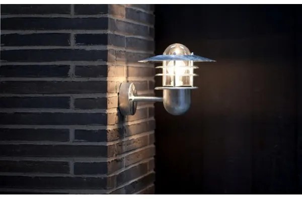 Nordlux - Aplică de perete pentru exterior AGGER, 1xE27/60W/230V, IP54, argintie