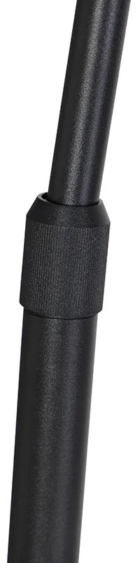 Lampă cu arc modernă neagră cu alb reglabilă fără abajur - XXL