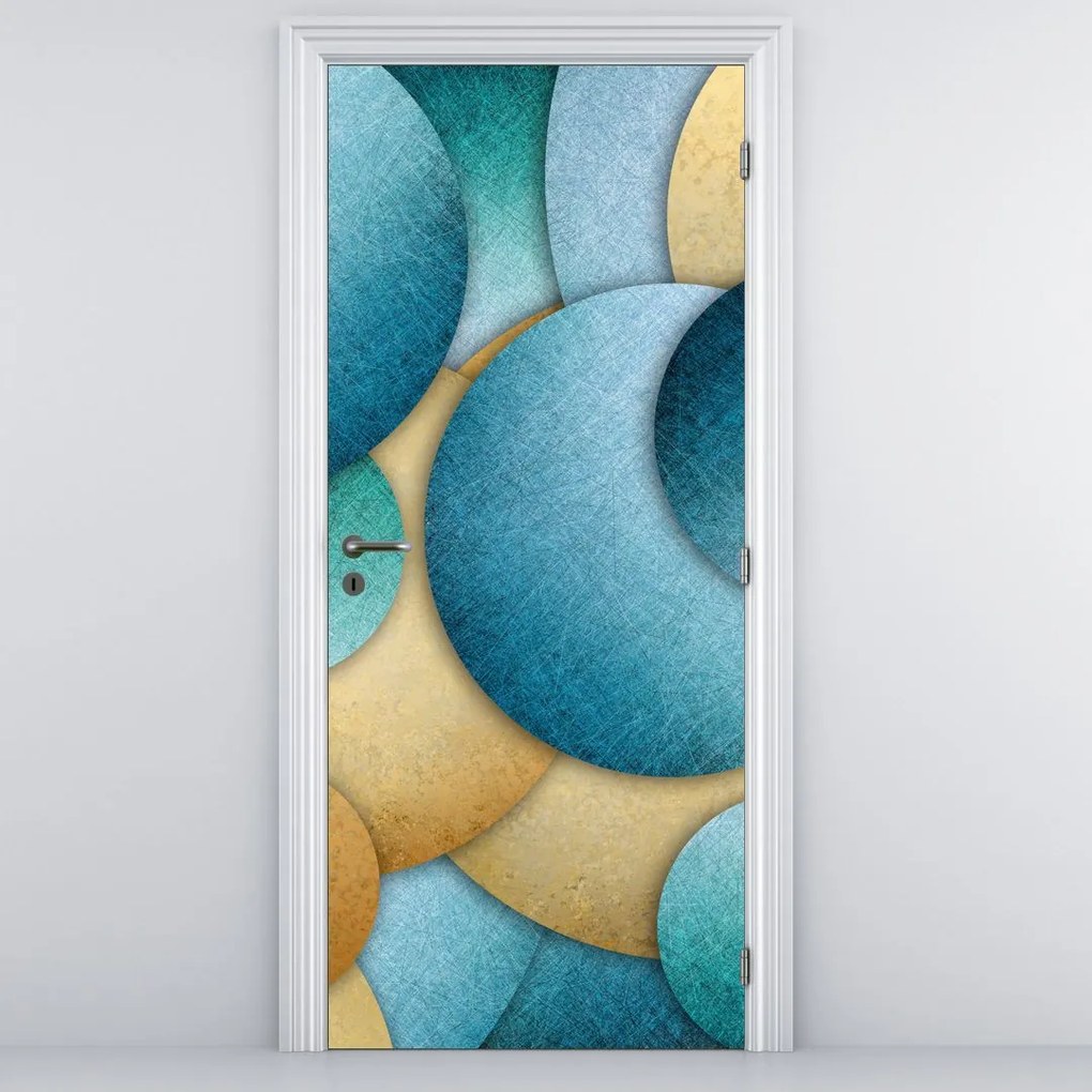 Fototapet pentru ușă - Abstract cercuri (95x205cm)