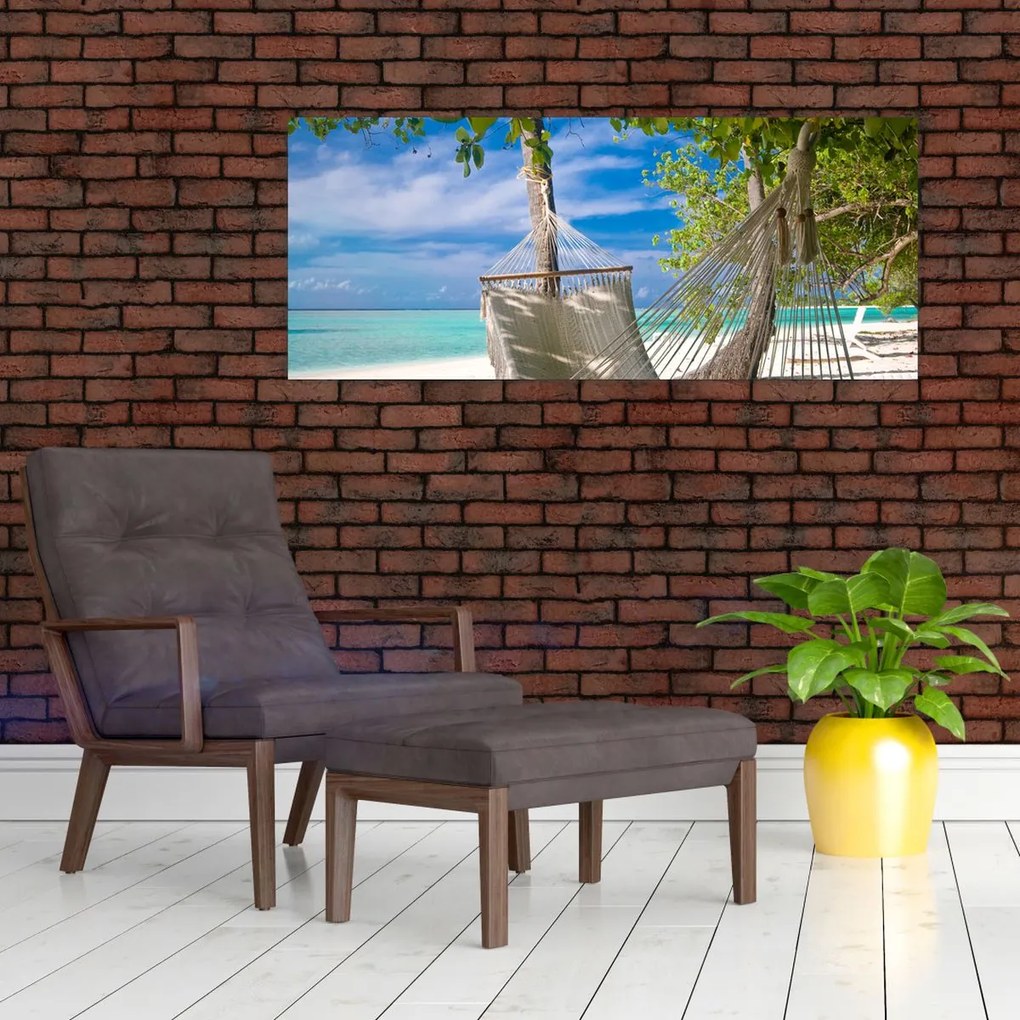 Tablou - Hamac pe plajă (120x50 cm)