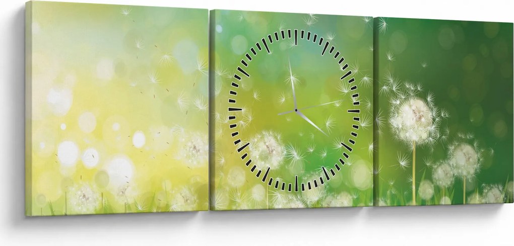 Tablou - Păpădie înflorită (cu ceas) (90x30 cm)