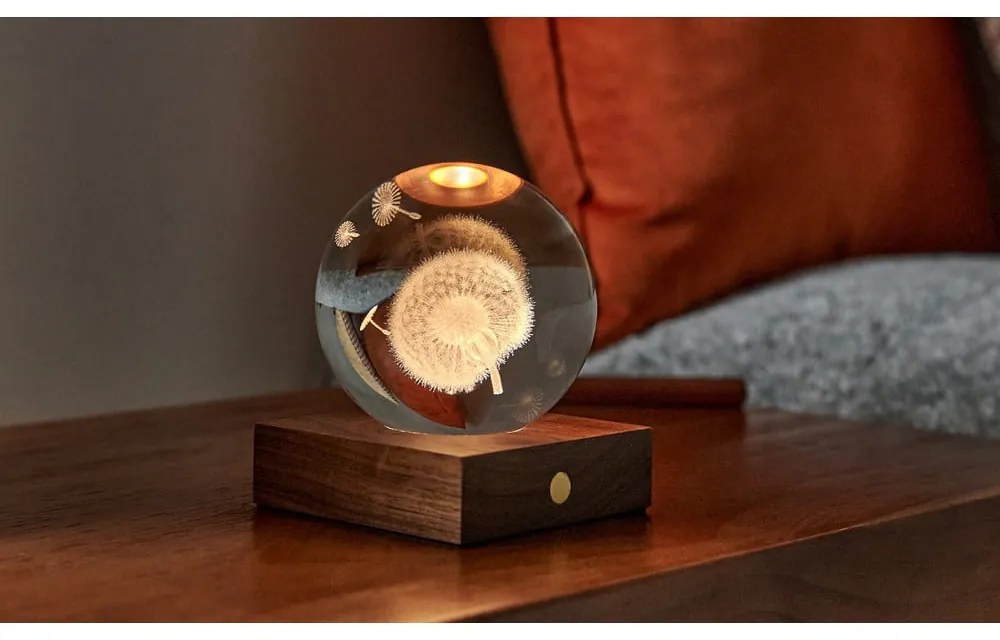 Decorațiune luminoasă maro închis cu USB Amber – Gingko