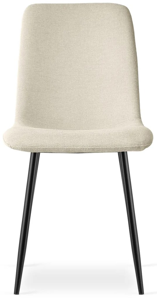 Set de masa 1 + 4, masa CITY 110x75 cm stejar artisan + scaun de masa crem RIFT cu picioare negre