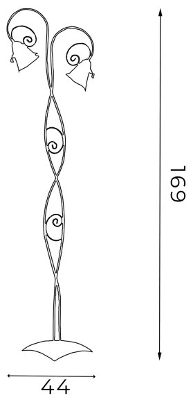 Lampadar KOKARDA 2xE14/60W/230V