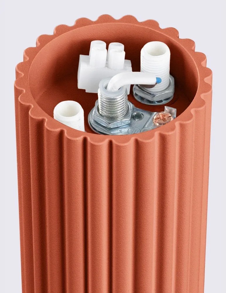 Plafonieră portocalie cu abajur din sticlă ø 12 cm Orbital – Sollux