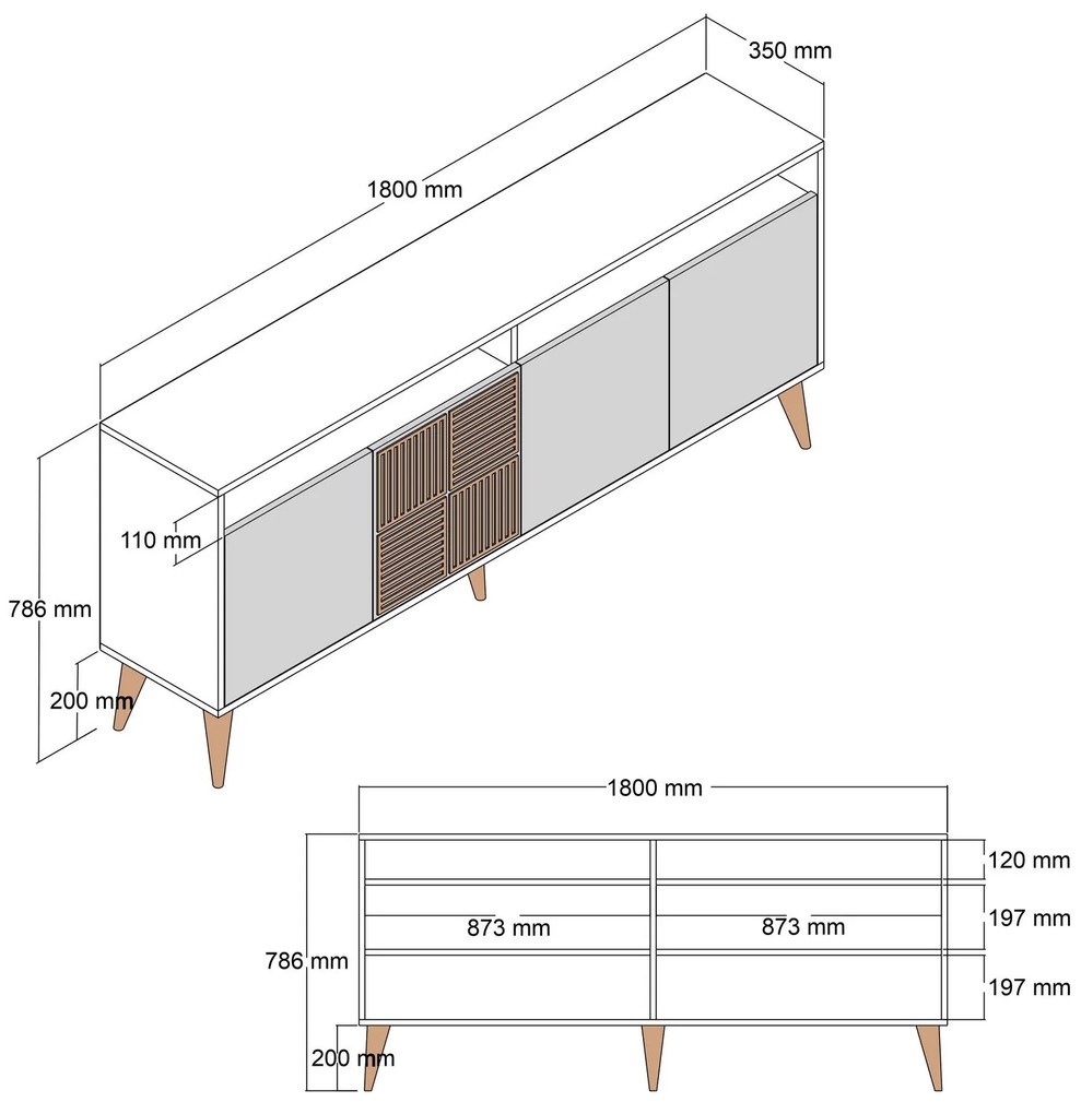 Dulap Millano (nuc + antracit). 1062886