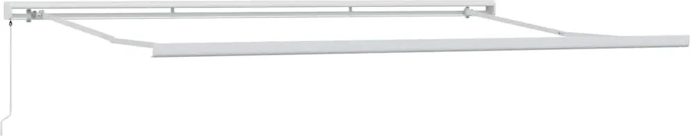 vidaXL Cadru de copertină Manual Alb 500 × 300 cm Aluminiu