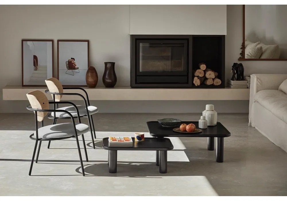 Fotoliu gri deschis în decor de frasin Eclipse - Teulat