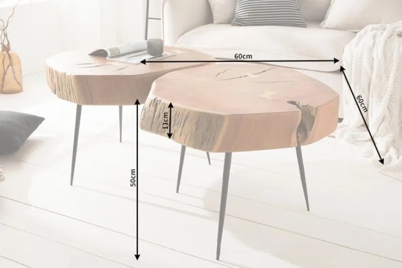 Neînvins Masuta de cafea Goa 60cm salcam
