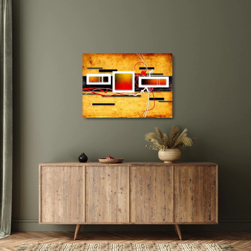 Tablou pe sticlă - Abstract (70x50 cm)