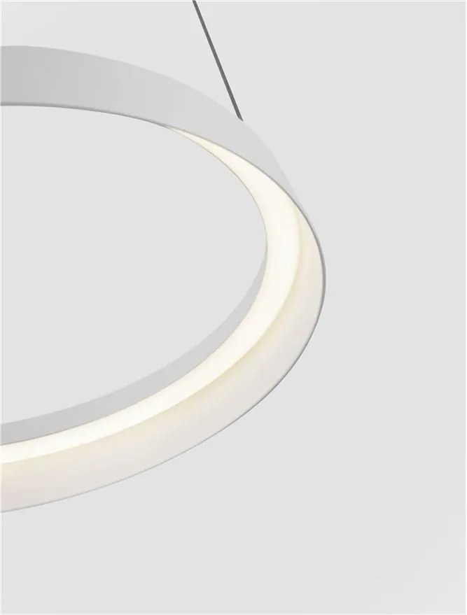 Lustra LED suspendata design modern circular ORMI alba D-45cm