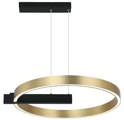 Lustra LED dimabila design modern Fendi negru, auriu