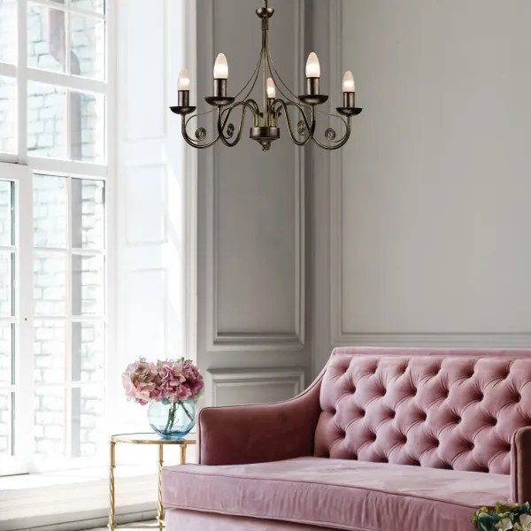 Lustră pe lanț DONATO 5xE14/40W/230V