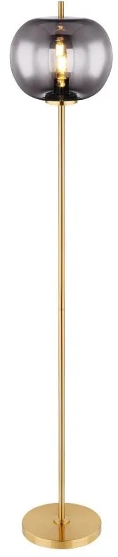 Lampadar, lampa de podea design modern Blacky I negru mat, alama