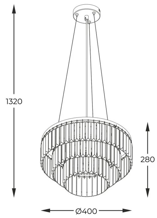 Lustra suspendata design modern Tifanny auriu