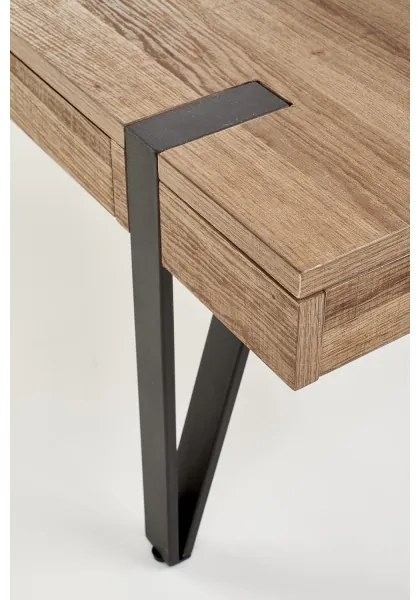 Măsuță de cafea TULUZA 41x120 cm nuc auriu/negru