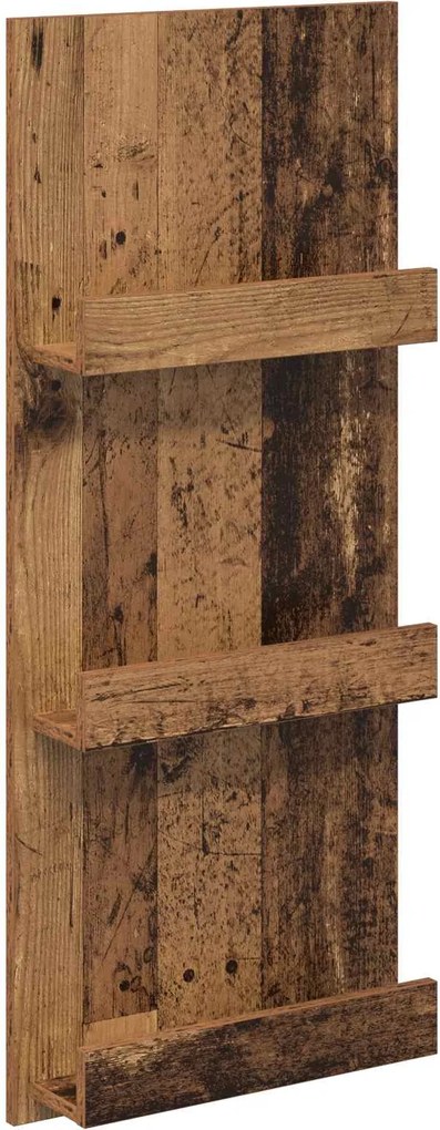 vidaXL Raft pentru reviste Lemn vechi 43 x 11 x 102 cm Lemn compozit