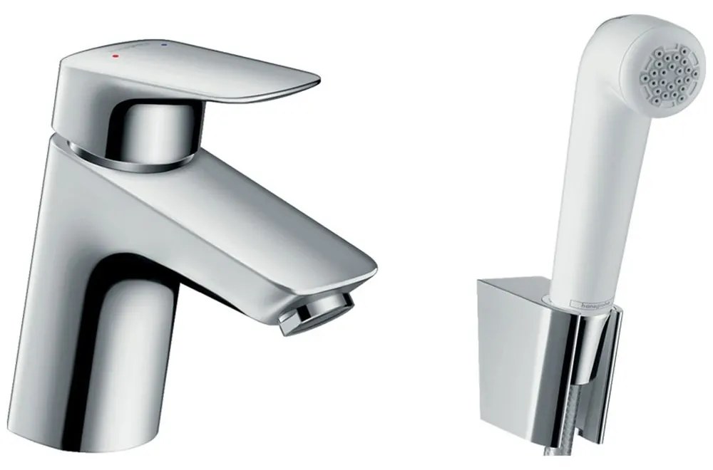 Set baterie lavoar si para cu furtun tip bideu crom Hansgrohe, Logis