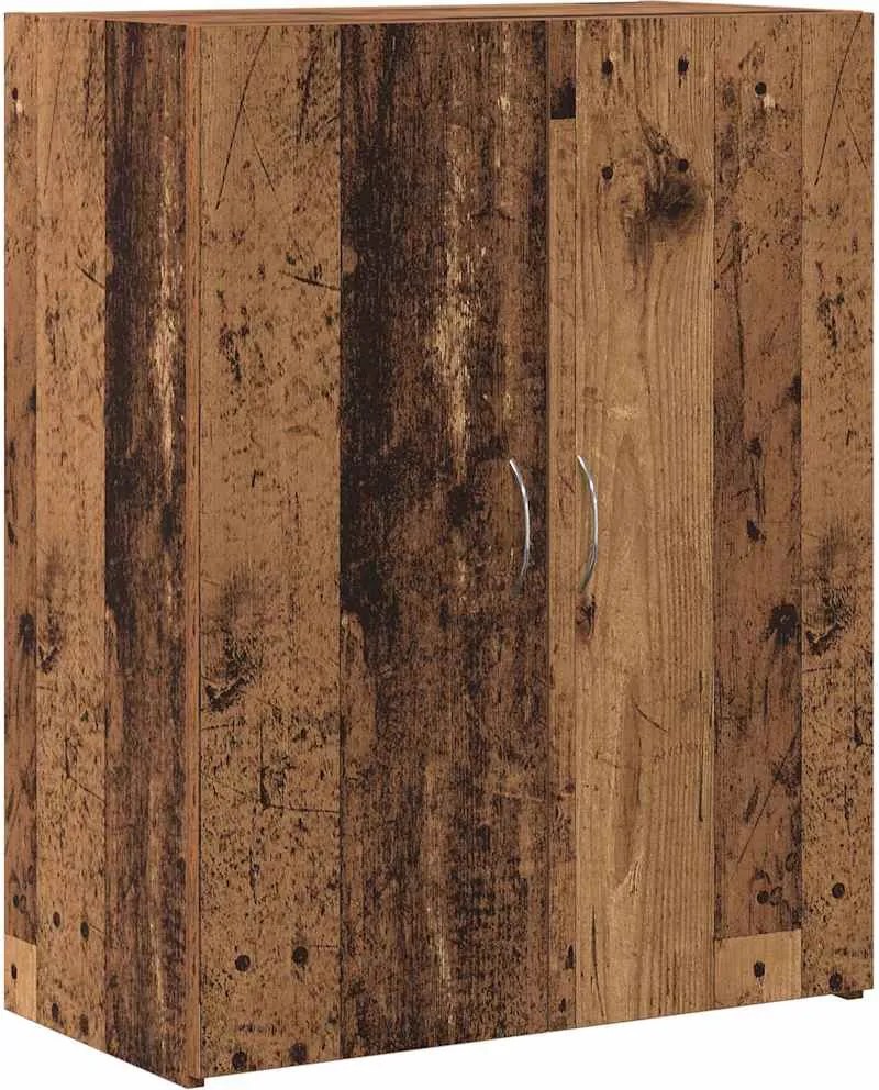 vidaXL Dulap de birou Stejar Negru 70 x 32 x 77.5 cm Lemn compozit