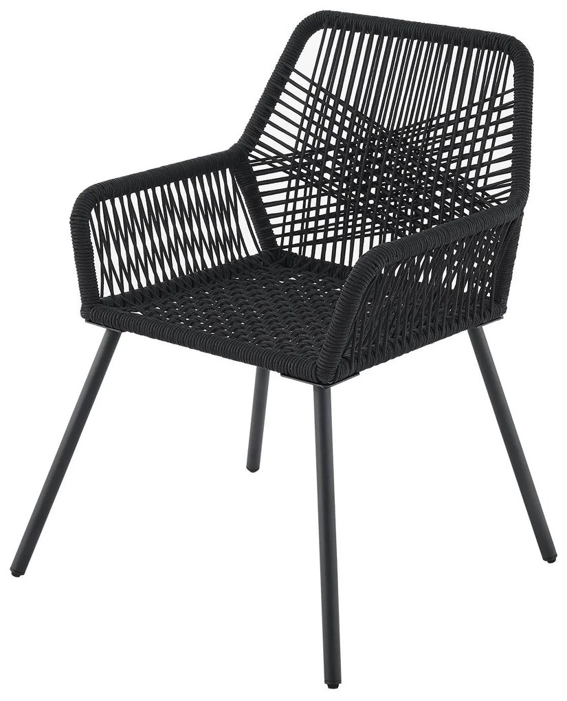 Jusky Scaune metalice Kastos 2 buc - negru