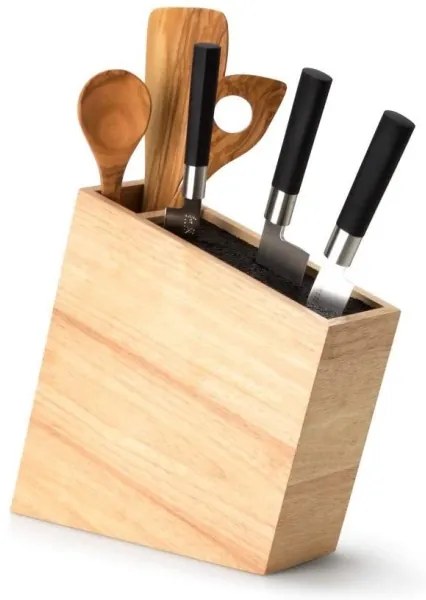 Suport de cuțite cu inserție flexibilă și compartiment 31x9x28 cm Continenta C3317