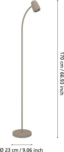Eglo 902171 - Lampadar CARLO 1xE14/18W/230V crem