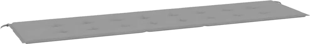 vidaXL Pernă de bancă de grădină, gri, 200x50x4 cm, textil oxford