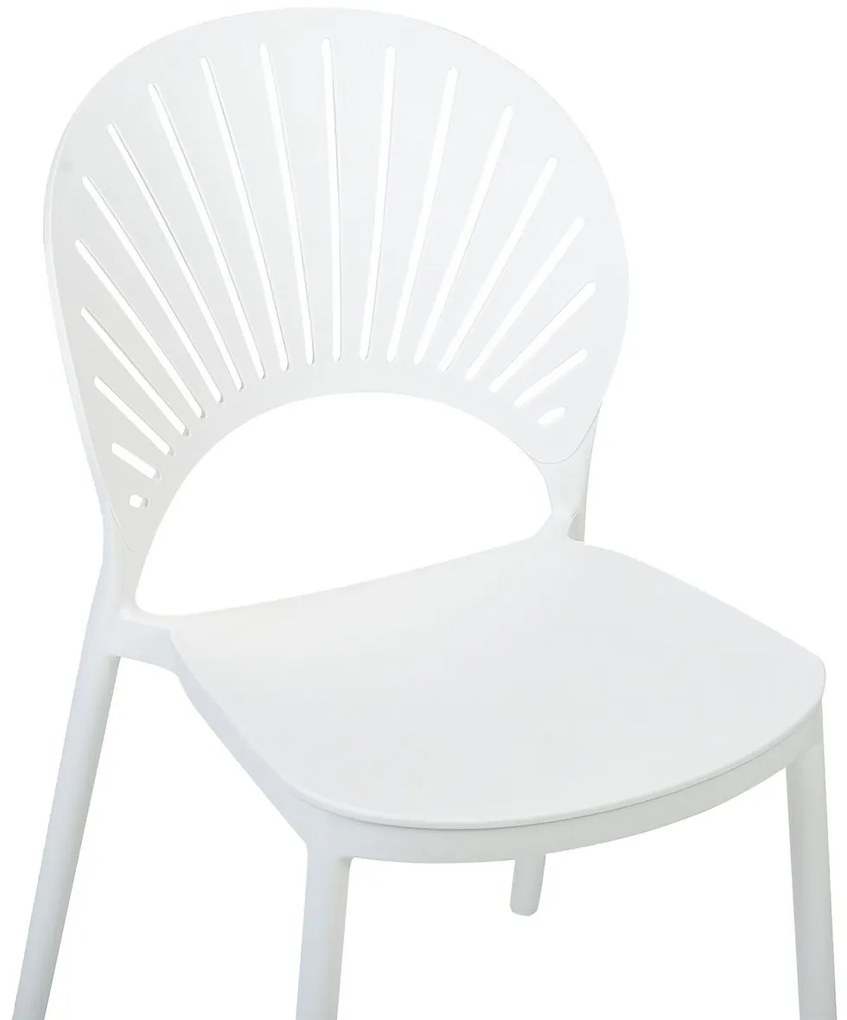 Set 4 buc scaune de sufragerie Ostza (alb). 1081823